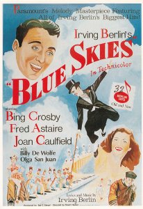 Irving Berlin Blue Skies Film Bing Crosby Poster Postcard