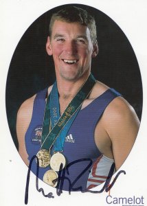 Matthew Pinsent Olympic Games Rowing Gold Medal Hand Signed Photo