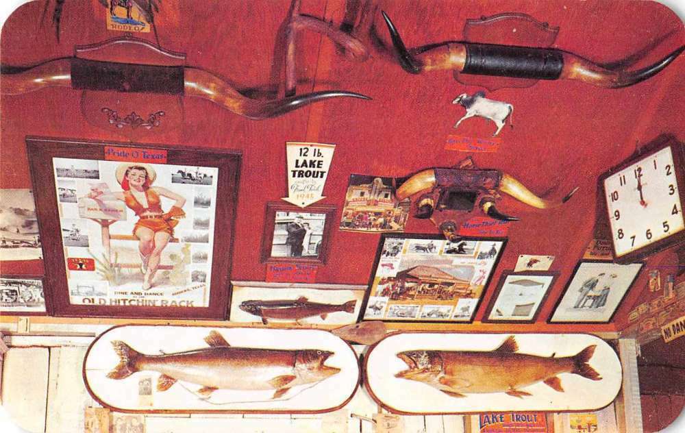 Eagle Bay New York Teich's Old Trading Post Fishing Vintage Postcard