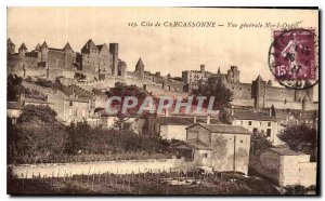 Old Postcard General view North West Carcassonne Cite