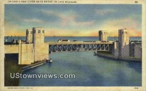 New Outer Drive Bridge, Lake Michigan - Chicago, Illinois IL