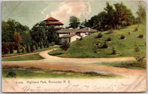 Rochester New York NY, 1909 Highland Park, Greenfield, Pathway, Trees, Postcard