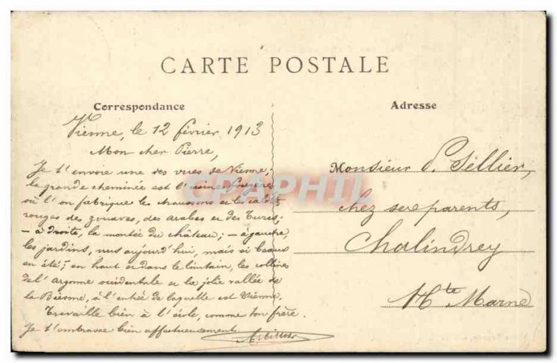 Vienna castle Old Postcard Panoramic Cote Sud