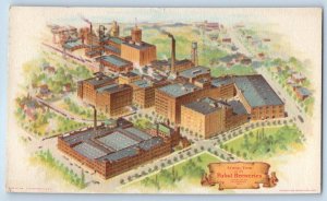 1951 Chicago Illinois Postcard Aerial View Pabst Breweries Factory Building