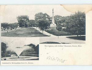 Pre-1907 TWO VIEWS ON ONE POSTCARD Boston Massachusetts MA hp9683