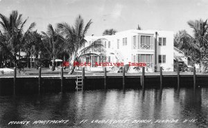 FL, Fort Lauderdale, Florida, RPPC, Mooney Apartments, LL Cook Photo No D-15