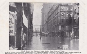 Pennsylvania Pittsburgh Pumpkin Flood Of 1832 Sixth Street and Penn Avenue