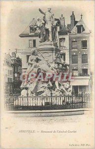 Postcard Old Abbeville Admiral Monument Courbot