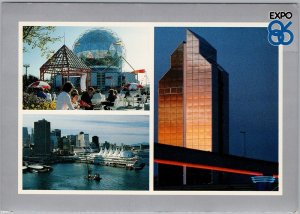 Expo 86 Vancouver Canada Lithograph Postcard Featuring Pavilion Landmarks C12