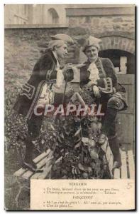 Postcard Old Bergamin PASQUINOT Folklore