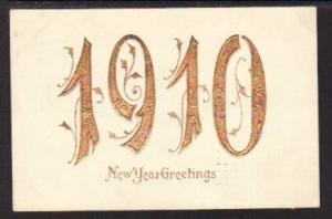 Happy New Year 1910 Date Postcard 5839
