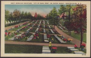 Moravian Graveyard,Winston Salem,NC Postcard