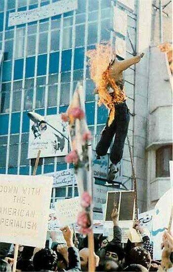 Iran, Teheran, Near Embassy, Iran Revolutionaries, President Jimmy Carter Burned