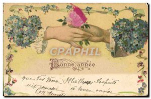 Old Postcard Fantasy Flowers Hands