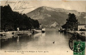 CPA ANNECY - Le Port et la Montagne de Veyrier (248323)