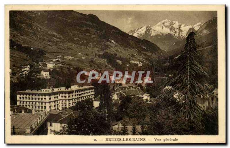 Old Postcard Brides les Bains General View