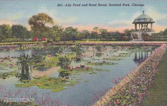 Illinois Chiacgo Lily Pond And Band Stand Garfield Park