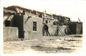 Postcard RPPC 1940s New Mexico Acoma Mullarky Street Scene NM24-2006