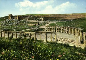 jordan, JERASH GERASA جرش, Forum and Temple of Zeus (1974) Postcard