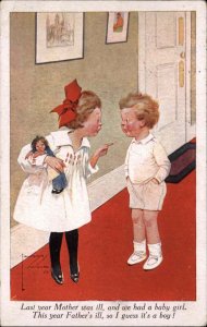 Lawson Wood Children Cute Kids Sweet Baby Doll Vintage Postcard