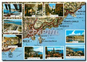 Postcard Moderne Menton French Riviera Principality of Monaco