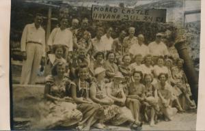 RPPC Tour Group at Morro Castle in Havana, Cuba - July 24 1951 - Caribbean