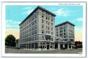 1941 Hotel Pines Exterior Building Coffee Shop Pine Bluff Arkansas AR Postcard