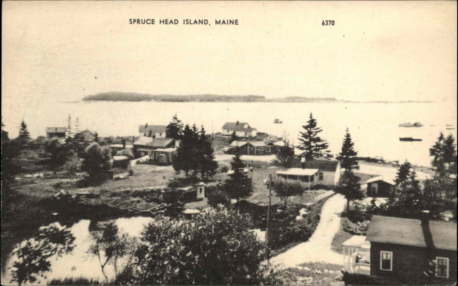 Spruce Head Island Maine ME Birdseye View Postcard United States