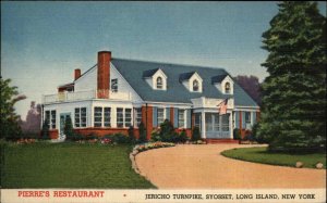 Syosset Long Island New York NY Pierre's Restaurant Nice Linen Postcard