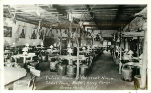 Amusement Knotts Berry Farm California Buena  Indian RPPC Photo Postcard 14005