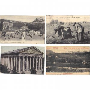 Lot of 4 Antique Postcards of France- Lot 461