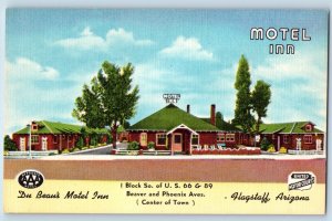 1940 Flagstaff Arizona AZ Postcard Du Bean's Motel Inn Center Town Exterior View