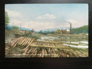 Vintage Postcard 1907-1915 Mill Pond and Plant Johnson Lumber Co Johnson NH