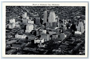 1945 Aerial View Of Heart Of Oklahoma City Oklahoma OK Posted Buildings Postcard