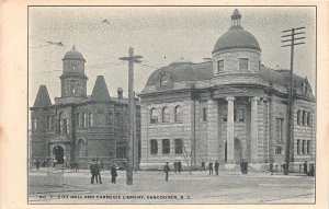 br106352 city hall and carnegie library vancouver  canada