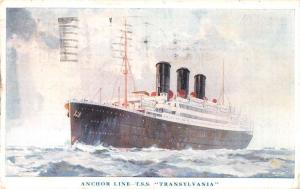 TSS Transylvania Anchor Line The National Tours antique pc Y11020