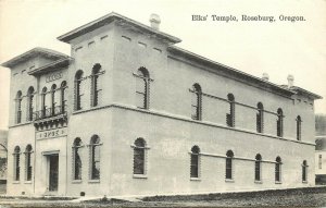 c1907 Lithograph Postcard; Elk's Temple, Roseburg OR Douglas County Unposted