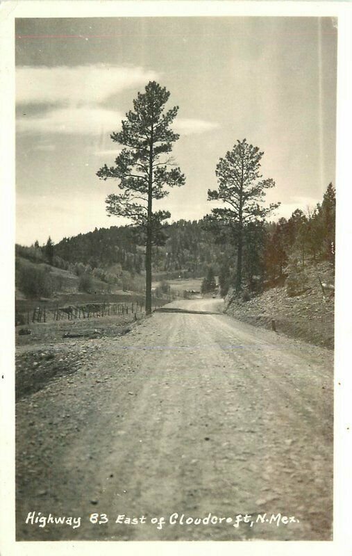 Cloudcroft New Mexico 1849s RPPC Photo Postcard Highway 84 21-13518