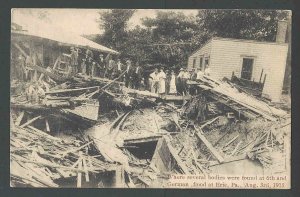 Ca 1915 PPC* Disaster Flood Claims Lives In Erie Pa Mint