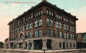 Vintage Postcard 1910's View of The Y. M. C. A. Building Galveston Texas TX