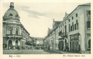 Romania Transylvania Cluj Dej Des Avram Iancu animated street stores 1930s