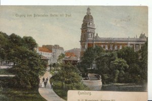 Germany Postcard - Hamburg - Eingang Zum Botanischen Garten Mit Post  Ref 15317A