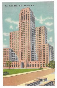 'Governor Smith Office Building, Albany, N.Y.' unused Tichnor linen PPC