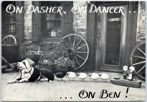 Postcard - On Dasher, On Dancer..... On Ben!