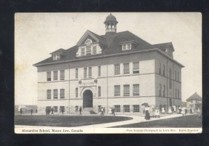 MOOSE JAW SASKATCHEWAN ALEXANDRA SCHOOL BUILDING VINTAGE POSTCARD 1912