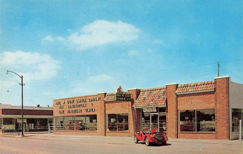 Liberal KS Paul W. Light Lumber Company MG Car  Postcard