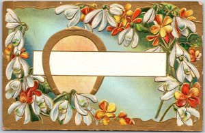 1909 Flower Magnet Birthday Best Wishes Card Greetings Wishes Posted Postcard