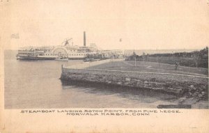 Norwalk Harbor Connecticut Roton Point Steamboat Landing Postcard AA26048