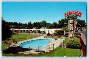 Coeur D'Alene Idaho Postcard Talk Town Motel Sherman Ave. c1960 Vintage Antique