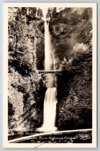 RPPC Multnomah Falls Columbia River Highway Oregon Postcard B45